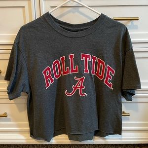 University of Alabama "Roll Tide" cropped tshirt